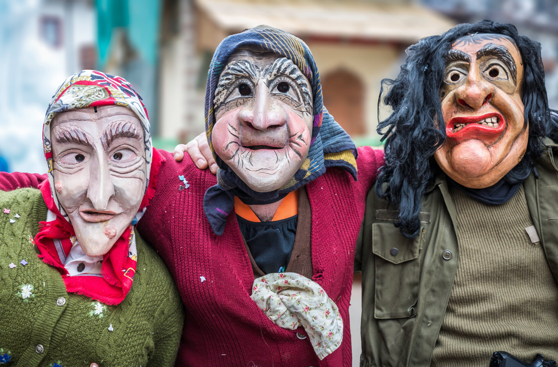 Gruppo di maschere del Carnevale Ladino | © Patricia Ramirez - Archivio Immagini ApT Val di Fassa