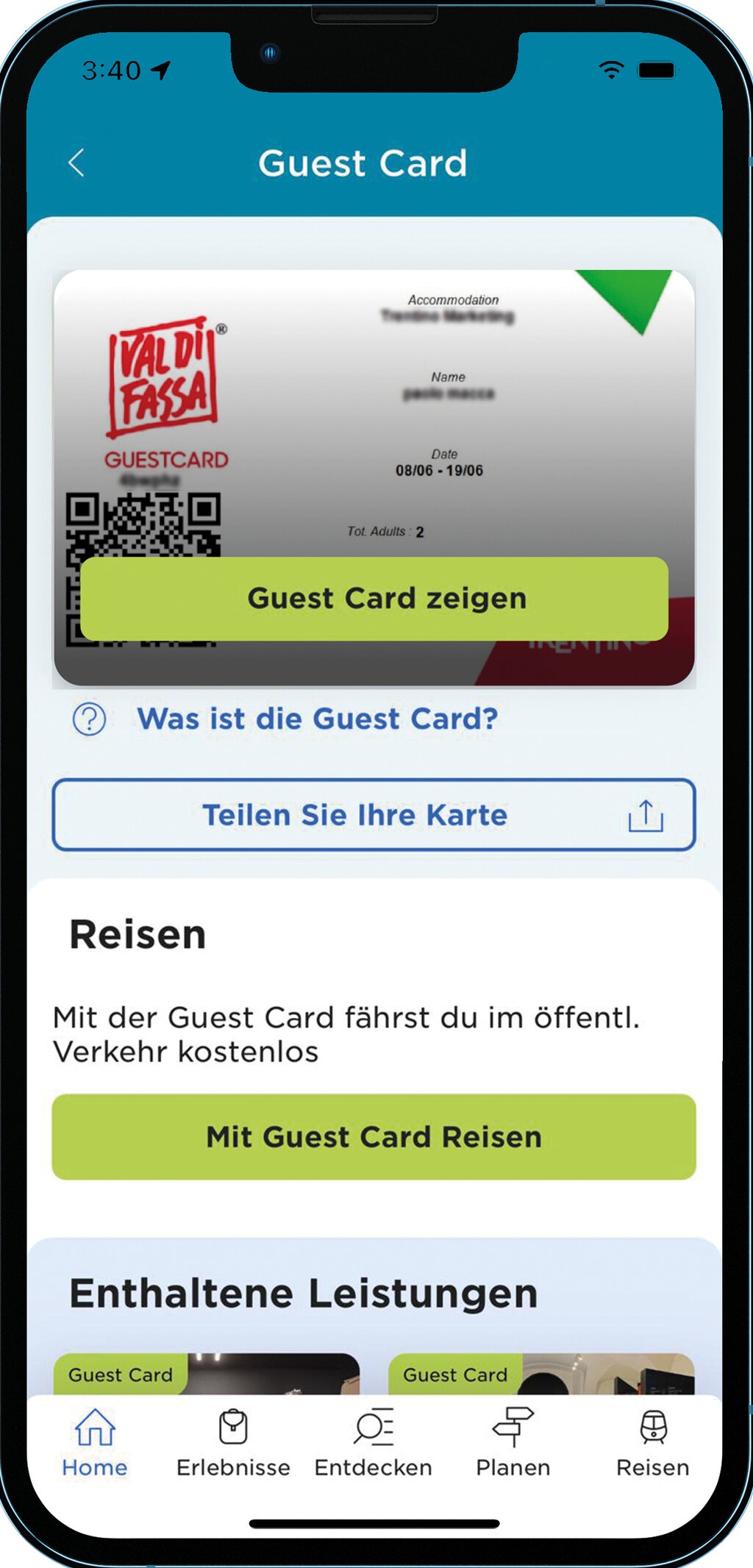 7 Area Guest Card Card Fassa Associata DE